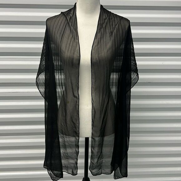 Gianni Bernini Sheer Black Kimono Cardigan
